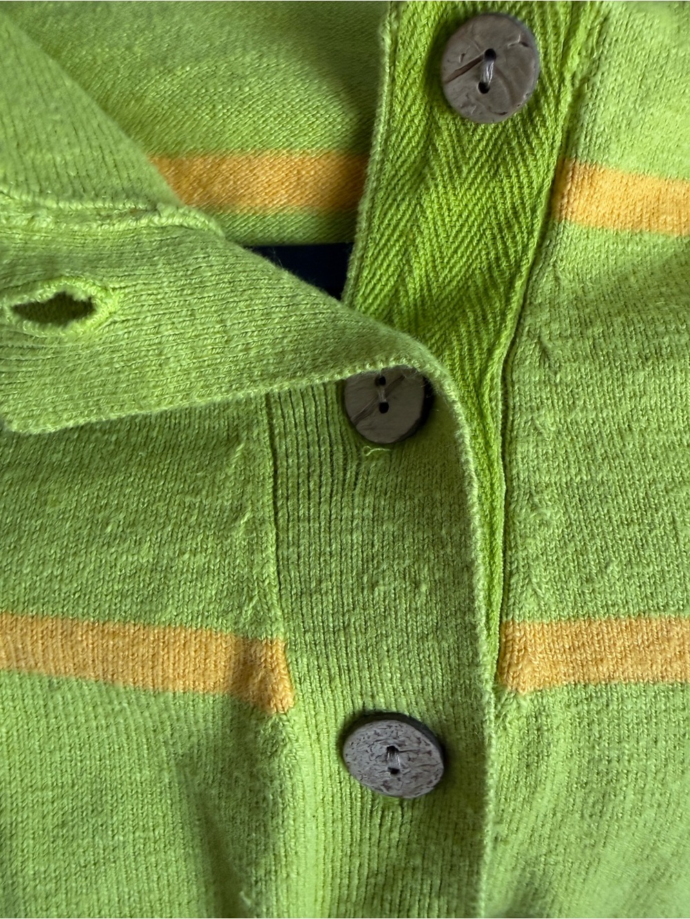 Free People free-est Sinclair Sweater Mini Dress Lime Combo XS Striped Knit - Picture 6 of 7
